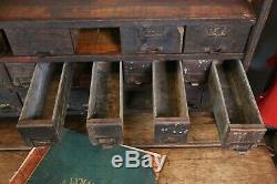 1920s Nut and Bolt Cabinet Hardware Store Apothecary Counter Vintage 35 drawers