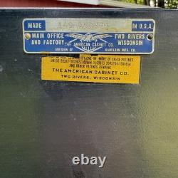 1940s Art Deco Dental Cabinet Industrial Medical Chest Dresser Tan 10 Drawer VTG