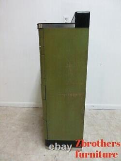 1940s Art deco Dental Cabinet Industrial Medical Chest Dresser Green Stain