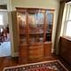1940s Mahogany Bow Front China Cabinet Hutch Federal Hepplewhite Style Vintage