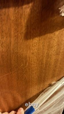 1940s Mahogany Bow Front China Cabinet Hutch Federal Hepplewhite Style Vintage