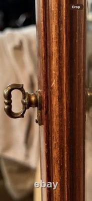 1940s Mahogany Bow Front China Cabinet Hutch Federal Hepplewhite Style Vintage