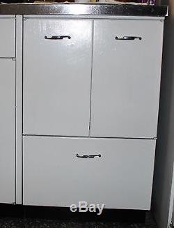 1950 Geneva Metal Kitchen Cabinet with Pop UP Work Station & Drawer