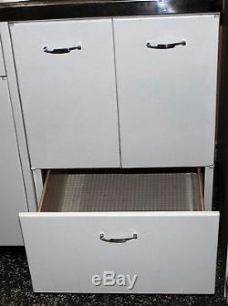 1950 Geneva Metal Kitchen Cabinet with Pop UP Work Station & Drawer