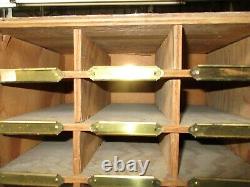 1950's mail casing unit with 350 2x4 cubby holes, notes from the mail clerk