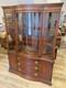 1950s Bassett Furniture Monticello Mahogany Serpentine Bow Front Hutch Cabinet