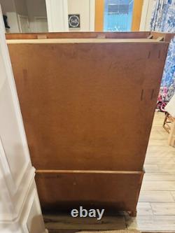 1950s Bassett Furniture Monticello Mahogany Serpentine Bow Front Hutch Cabinet