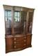 1950s Bassett Furniture Old Shirley Mahogany Serpentine Bow Front Hutch Cabinet