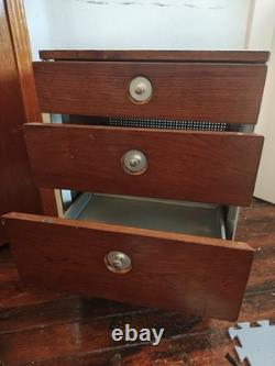 1960's Industrial MCM Raymond Loewy Hill Rom NightstaND Cabinet with drawers