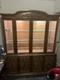 1970's Broyhill Mediterranean Style Wood Lighted Hutch Pickup Only