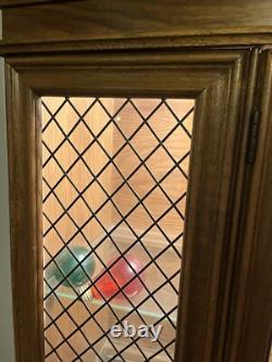 1970's Broyhill Mediterranean Style Wood Lighted Hutch PICKUP ONLY