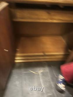 1970's Broyhill Mediterranean Style Wood Lighted Hutch PICKUP ONLY