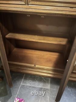 1970's Broyhill Mediterranean Style Wood Lighted Hutch PICKUP ONLY
