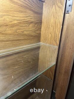 1970's Broyhill Mediterranean Style Wood Lighted Hutch PICKUP ONLY