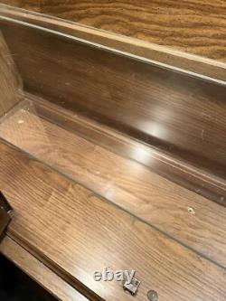 1970's Broyhill Mediterranean Style Wood Lighted Hutch PICKUP ONLY