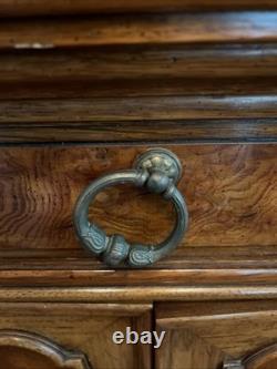 1971 Thomasville French Provincial Two Piece Lighted China Cabinet