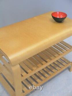 1990s VINTAGE ORIGINAL MID-CENTURY ALVAR AALTO SIDE COFFEE TABLE BENT BIRCH PLY