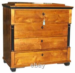 19th C. Biedermeier Commode, Chest of Drawers. D12