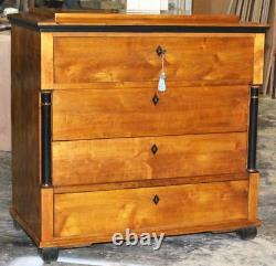 19th C. Biedermeier Commode, Chest of Drawers. D12