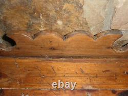 19th C OLD ORIGINAL EARLY PRIMITIVE GRAIN PAINTED DRY SINK WASH STAND CUPBOARD