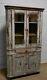 19th C. Painted Pennsylvania Farm House Cabinet New England Corner Cupboard