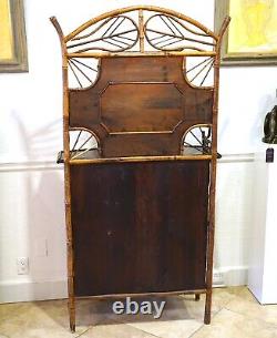 19th Century English Brighton Pavilion Style Bamboo and Lacquered Cabinet