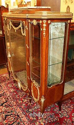 19th Century Grand Vitrine Cabinet With Jasperware Plaque By E. Kahn & Cie