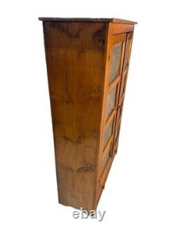 19th Century Pine Punch Tin Pie Safe