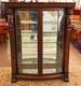 19th Century Tiger Oak Figural Carved Curio China Display Cabinet Attr Rj Horner