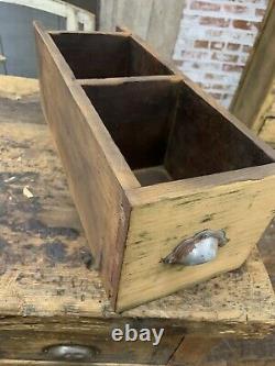 19th c Antique 52 Drawer Pine Apothecary Cabinet