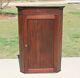 19th C Federal Mahogany Wall Corner Cabinet Cupboard With Butterfly Shelves