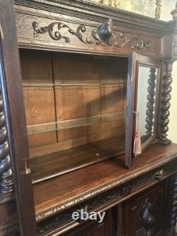 19th-century French Renaissance Revival Hunting Style buffet/china cabinet
