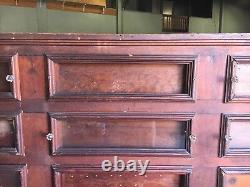 19th century primitive country store seed bin cabinet PINE 101 x 59 x 18