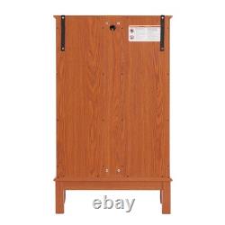 2 Door Curio Cabinet with Tempered Glass and Mirror, Lighted Display