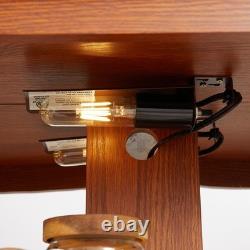 2 Door Curio Cabinet with Tempered Glass and Mirror, Lighted Display