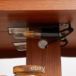 2 Door Curio Cabinet with Tempered Glass and Mirror, Lighted Display