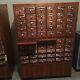 2 Vintage Maple Library Card Catalogue, 60 Draws /