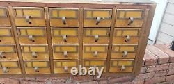 20 Drawer Card Catalog Wood File Cabinet Library Index