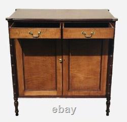 20th C Antique Sheraton Style Tiger Maple Jelly Cupboard / Cabinet Danersk