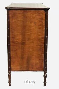 20th C Antique Sheraton Style Tiger Maple Jelly Cupboard / Cabinet Danersk