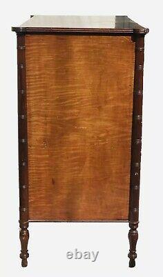 20th C Antique Sheraton Style Tiger Maple Jelly Cupboard / Cabinet Danersk