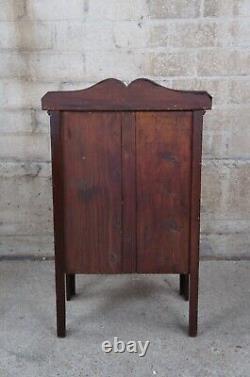 20th Century Victorian Revival Pine Apothecary Cabinet Side End Table Chest