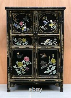 20th Century Vintage Chinese Cabinet By Jinlong Beijing Gold Inlaid Furniture