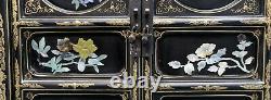 20th Century Vintage Chinese Cabinet By Jinlong Beijing Gold Inlaid Furniture