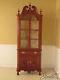 23601ec Antique Chippendale Carved Mahogany Claw Foot Corner Cabinet