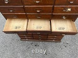 30 Drawer Antique Tiger Oak File STUNNING Moon Desk Co. Original