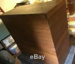 30 Drawer Oak GAYLORD Card catalog Cabinet, brass pulls, Excellent