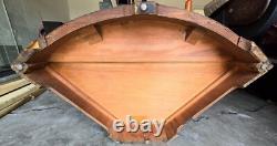 #305 MAH Antique Mahogany Wood Corner China Cabinet Curio with Drawers & Storage