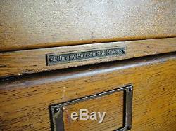 5 Drawer Vintage Library Bureau Sole Makers File Cabinet Card Catalog