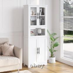 5 doors 5 layers density board spray paint 6030170cm display cabinet white